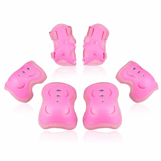 Picture of BOSONER Kids/Youth Knee Pad Elbow Pads Guards Protective Gear Set for Roller Skates Cycling BMX Bike Skateboard Inline Skatings Scooter Riding Sports