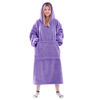 Picture of Waitu Wearable Blanket Sweatshirt Gifts for Women and Men, Super Warm and Cozy Blanket Hoodie, Thick Flannel Blanket with Sleeves and Giant Pocket - Purple