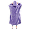 Picture of Waitu Wearable Blanket Sweatshirt Gifts for Women and Men, Super Warm and Cozy Blanket Hoodie, Thick Flannel Blanket with Sleeves and Giant Pocket - Purple