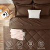 Picture of CozyLux King Comforter Set with Sheets 7 Pieces Bed in a Bag Brown All Season Bedding Sets with Comforter, Pillow Shams, Flat Sheet, Fitted Sheet and Pillowcases