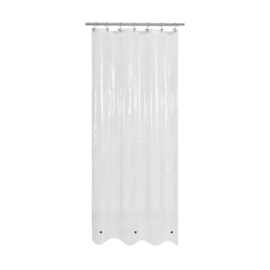 Picture of Mrs Awesome Stall Shower Curtain Liner 36x72, PEVA Plastic Shower Liner for Bathroom Lightweight & Waterproof, 36 x 72, Clear