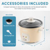 Picture of AROMA® Mini Rice Cooker, 2-Cup (Uncooked) / 4-Cup (Cooked), Grain Cooker, Soup Maker, Oatmeal Cooker, Auto Keep Warm, 1 Qt, Milk Tea color