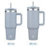 Picture of Konokyo 40 oz Tumbler with Handle and 2 Straws,2 in 1 Lid Insulated Water Bottle Stainless Steel Travel Coffee Mug,Lavender