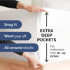 Picture of Extra Deep Queen Fitted Sheet - Hotel Luxury Single Fitted Sheet Only - Easily Fits 18 inch to 24 inch Mattress - Soft, Wrinkle Free, Breathable & Comfy Extra Deep Pockets Antique White Fitted Sheet