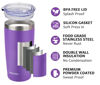 Picture of SUNWILL 20oz Tumbler with Lid, Stainless Steel Vacuum Insulated Double Wall Travel Tumbler, Durable Insulated Coffee Mug, Powder Coated Purple, Thermal Cup with Splash Proof Sliding Lid