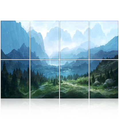 Picture of BUBOS 8 Pack Art Acoustic Panels Soundproof Wall Panels,48X32Inches Sound Absorbing Panels,Decorative Acoustical Wall Panels, Acoustic Treatment for Recording Studio,Adhesive Included,Landscapes02