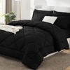 Picture of CozyLux Twin XL Size Comforter Set 5 Pieces Black Twin Extra Long Bed in a Bag for College Dorm All Season Bedding Sets with Comforter, Pillow Shams, Flat Sheet, Fitted Sheet and Pillowcases