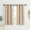 Picture of NICETOWN Bedroom Blackout Curtains and Drapes - Window Treatment Thermal Insulated Solid Grommet Blackout Draperies for Kitchen/Cafe (Biscotti Beige, Set of 2, 34 by 50 Inch)
