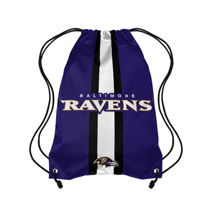 Picture of FOCO Baltimore Ravens NFL Team Stripe Wordmark Drawstring Backpack