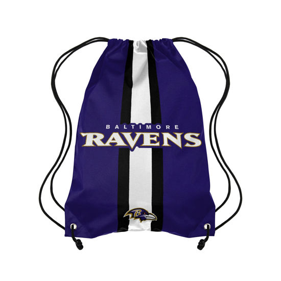 Picture of FOCO Baltimore Ravens NFL Team Stripe Wordmark Drawstring Backpack