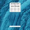 Picture of Bedsure Fluffy Bright Blue Blankets Queen Size for Bed, Thick Sherpa Faux Fur Fleece Fuzzy Plush Winter Warm Soft Full Queen Blankets, Bedroom Decor Blue Gifts Cozy Gifts for Women Men, 90x90
