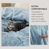 Picture of Bedsure Fluffy Light Blue Blankets Queen Size for Bed, Thick Sherpa Faux Fur Fleece Fuzzy Plush Winter Warm Soft Full Queen Blankets, Bedroom Decor Blue Gifts Cozy Gifts for Women Men, 90x90