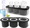 Picture of Tcamp Ice Mold for Stanley Cup 30 oz, Silicone Ice Cube Tray With Lid and Bin for Freezer, Ice Ring Ice Maker for Chilling Cocktails, Whiskey, Drinks, Coffee, Easy Fill and Release (Black)