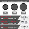 Picture of Tcamp Ice Mold for Stanley Cup 30 oz, Silicone Ice Cube Tray With Lid and Bin for Freezer, Ice Ring Ice Maker for Chilling Cocktails, Whiskey, Drinks, Coffee, Easy Fill and Release (Black)