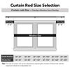 Picture of IFELS 2 Pack Heavy Duty Curtain Rods for Windows 28 to 48 Inch, 1 Inch Black Adjustable Curtain Rod Set with Easy Installation and Modern Design (A1,Black,30-60",2Pack)