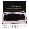 Picture of QUANQIUFEI 2 Pack Bling License Plate Frames for Women, Sparkly Rhinestone Diamond Car Accessories with Glitter Crystal Caps (Pink)