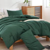 Picture of ROSGONIA Oversized King Comforter 128x120, 3pcs Super King Plus (1 Dark Green Comforter & 2 Pillowcases) Lightweight Oversized King Bedding Set Quilt