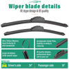 Picture of 24" 19" 12" Windshield Wiper Blades Replacement for Nissan Armada 2017 2018 2019 2020 2021 2022 2023 Premium All Weather Front Rear Wipers Set - OEM Quality (Pack of 3)