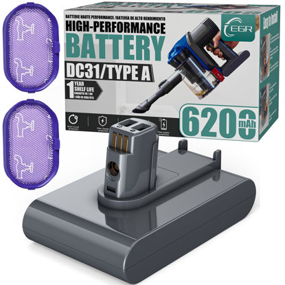 Picture of EGR Upgraded 6200mAh DC35 Battery Replacement Compatible with Dyson DC31 DC34 DC35 DC44 DC45 917083-01 Battery Handheld Vacuum Cleaner Battery(Not Fit All Type B, DC31 DC35 DC44 MK2)