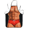 Picture of Landisun Apron Kitchen Chef Cooking Gag Gift 1 Piece of Creative Funny Grilling Baking (Macho Muscle Man)