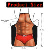Picture of Landisun Apron Kitchen Chef Cooking Gag Gift 1 Piece of Creative Funny Grilling Baking (Macho Muscle Man)