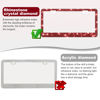 Picture of QUANQIUFEI 2 Pack Bling License Plate Frames for Women, Sparkly Rhinestone Diamond Car Accessories with Glitter Crystal Caps (Burgundy)
