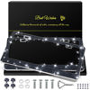 Picture of QUANQIUFEI 2 Pack Bling License Plate Frames for Women, Sparkly Rhinestone Diamond Car Accessories with Glitter Crystal Caps (Navy Blue)
