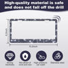 Picture of QUANQIUFEI 2 Pack Bling License Plate Frames for Women, Sparkly Rhinestone Diamond Car Accessories with Glitter Crystal Caps (Navy Blue)