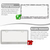 Picture of QUANQIUFEI 2 Pack Bling License Plate Frames for Women, Sparkly Rhinestone Diamond Car Accessories with Glitter Crystal Caps (Silver)