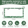 Picture of QUANQIUFEI 2 Pack Bling License Plate Frames for Women, Sparkly Rhinestone Diamond Car Accessories with Glitter Crystal Caps (Dark Green)