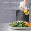 Picture of FLAIROSOL OLIVIA. The Original Advanced Oil Sprayer for Cooking, Kitchen, Salads, BBQs, Continuous Spray with Portion Control, 130ml Glass Olive Oil Sprayer(White Print)