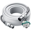 Picture of XLR to XLR Cable 75 Feet, Premium XLR Microphone Cable, Heavy Duty 22AWG OFC XLR Male to Female Cord, 3-Pin Shielded Mic Speaker Cable, Zinc Alloy Connectors, Metal Spring SR, White
