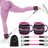 Picture of HOXWC Ankle Bands with Cuffs for Leg and Booty Workouts - Resistance Bands for Kickbacks and Hip Training