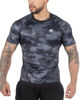 Picture of Kewlioo Men's Sauna Suit Shirt - Heat Trapping Sweat Compression Vest, Shapewear Top for Men, Sweat More & Look Great, Gym Workout Exercise Versatile Heat Shaper Jacket (Gray Camo, L)