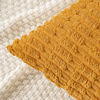 Picture of MIULEE Pack of 2 Corduroy Decorative Throw Pillow Covers 18x18 Inch Soft Boho Striped Pillow Covers Modern Farmhouse Fall Home Decor for Sofa Living Room Couch Bed Gold Yellow