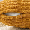 Picture of MIULEE Pack of 2 Corduroy Decorative Throw Pillow Covers 18x18 Inch Soft Boho Striped Pillow Covers Modern Farmhouse Fall Home Decor for Sofa Living Room Couch Bed Gold Yellow