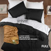 Picture of Utopia Bedding Duvet Cover Full Size Set - 1 Duvet Cover with 2 Pillow Shams - 3 Pieces Comforter Cover with Zipper Closure - Soft Brushed Microfiber, 80 X 90 Inches (Full, Black)