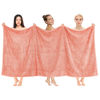 Picture of Cotton Paradise Oversized Bath Sheet, 100% Cotton 40x80 Clearance Bath Towel Sheet, Turkish Extra Large Bath Towel for Bathroom, Coral Bathsheet