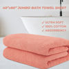 Picture of Cotton Paradise Oversized Bath Sheet, 100% Cotton 40x80 Clearance Bath Towel Sheet, Turkish Extra Large Bath Towel for Bathroom, Coral Bathsheet