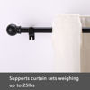 Picture of GXOACKJ Curtain Rods for windows 66-120 inch, 5/8 inch Decorative Matte Black Splicing Heavy Duty Metal Curtain Rod set with Brackets