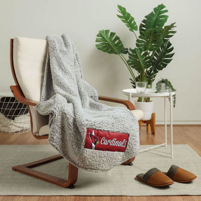 Picture of FOCO Arizona Cardinals NFL Big Logo Cloud Sherpa Blanket