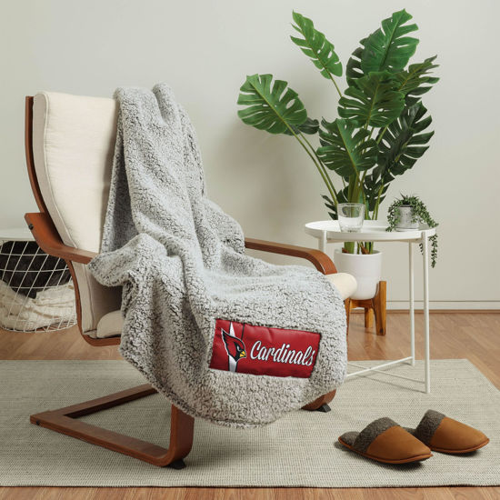Picture of FOCO Arizona Cardinals NFL Big Logo Cloud Sherpa Blanket