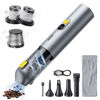 Picture of AUXITO Car Vacuum Cleaner - Portable Handheld Vacuum Cleaner 14000Pa Suction Power, Blow & Suction 2 in 1 Mini Vacuum Cleaner Hand Held Vacuum for Car, Home, Pet, Office (Silver)