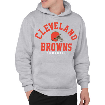 Picture of Junk Food Clothing x NFL - Cleveland Browns - Classic Team Logo - Unisex Adult Pullover Fleece Hoodie for Men and Women - Size Large
