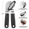 Picture of Can Opener Manual, Can Opener with Magnet, Hand Can Opener with Sharp Blade Smooth Edge, Handheld Can Openers with Big Effort-Saving Knob, Can Opener with Multifunctional Bottles Opener, Black
