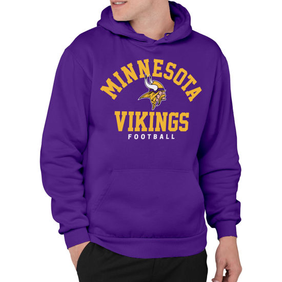 Picture of Junk Food Clothing x NFL - Minnesota Vikings - Classic Team Logo - Unisex Adult Pullover Fleece Hoodie for Men and Women - Size XX-Large , Purple