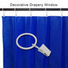 Picture of AMZSEVEN 100 Pack Curtain Rings with Clips, Drapery Clips with Rings, Hangers Drapes Clip Rings 1.26 inch I D, Ring Clips Fits up to 1 inch Curtain Rod, White
