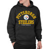 Picture of Junk Food Clothing x NFL - Pittsburgh Steelers - Classic Team Logo - Unisex Adult Pullover Fleece Hoodie for Men and Women - Size X-Large, Black