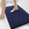 Picture of Smiry Luxury Chenille Bathroom Rugs 34x21, Extra Soft and Absorbent Shaggy Bath Mat, Machine Washable, Non-Slip Plush Carpet Runner for Tub, Shower, and Floor, Home Decor Accessories, Navy Blue