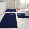 Picture of Smiry Luxury Chenille Bathroom Rugs 34x21, Extra Soft and Absorbent Shaggy Bath Mat, Machine Washable, Non-Slip Plush Carpet Runner for Tub, Shower, and Floor, Home Decor Accessories, Navy Blue